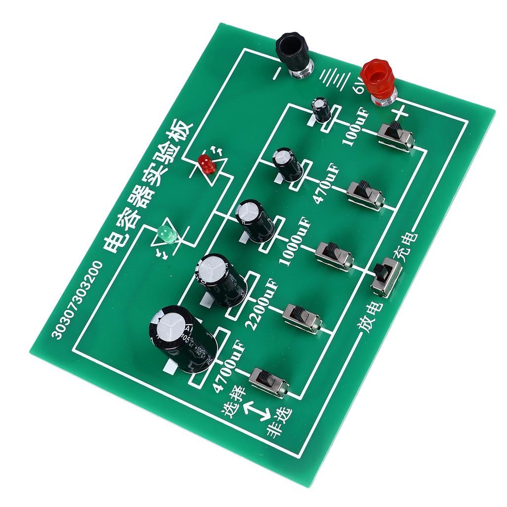 Kondensator-Experimentierplatine Lade- und Entlade-Demonstrationsplatine für den Unterricht im Klassenzimmer