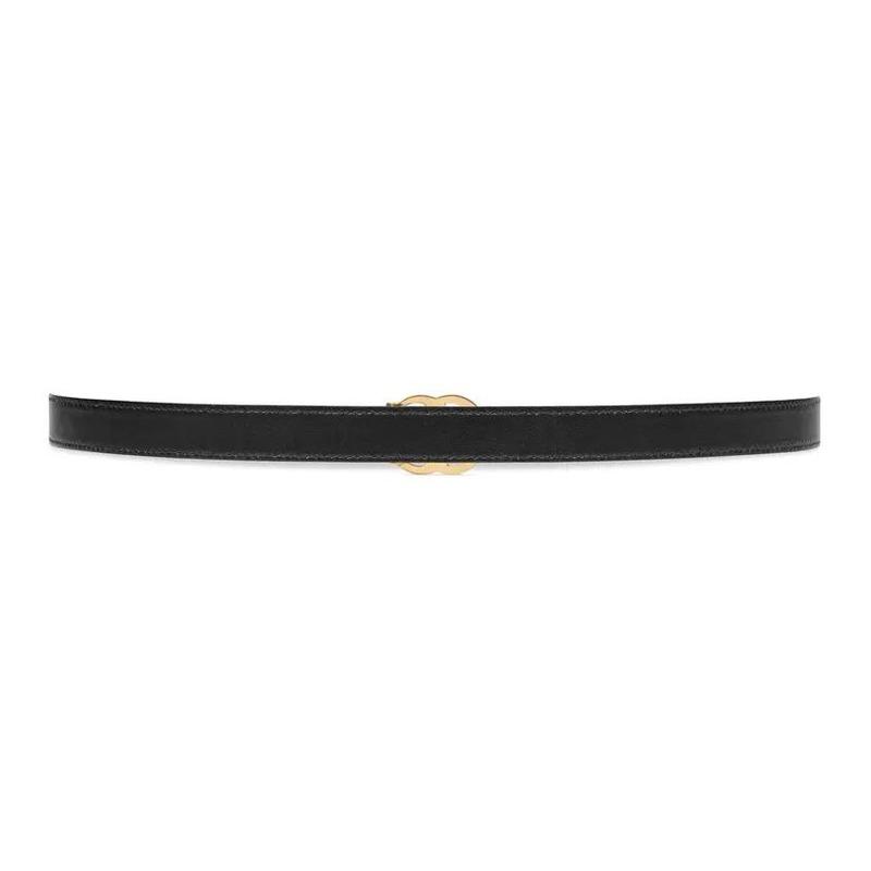 Gucci Gucci GG Marmont Doppel-G-Form Gürtelschnalle beidseitig schmale Version Ledergürtel Damen Breite 2cm 659418-92TIC-9769