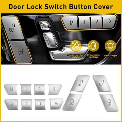 Door Lock Window Switch Button Cover For Mercedes-Benz C-Class E-Class W204 W212
