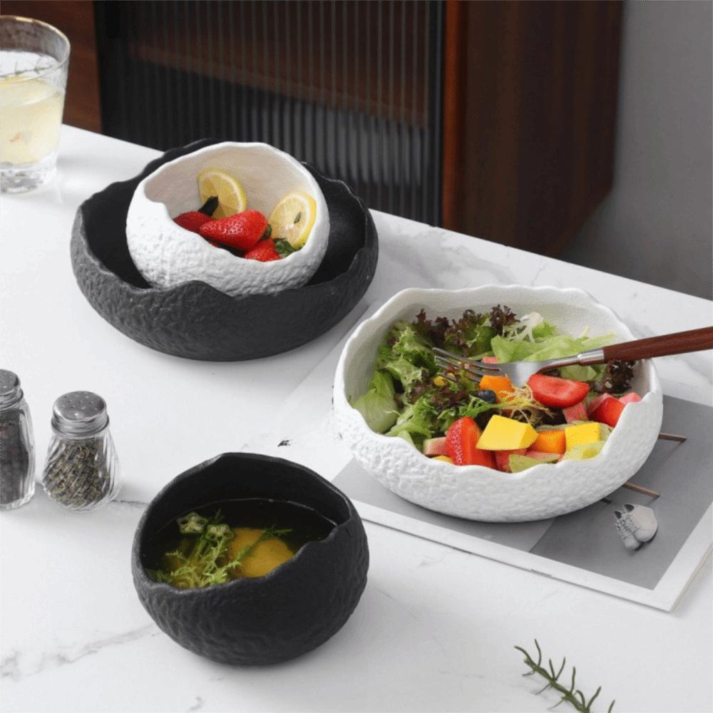 Ceramic Dessert Bowl Matte Finish Dessert Plates High-end Cold Dishes Plate Collection