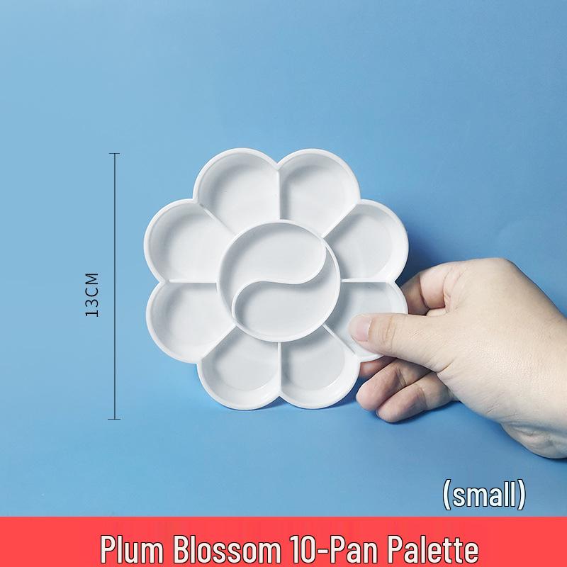 Plum Blossom-Shaped Watercolor Palette for Gouache, Chinese Painting, Acrylic, and Children s Art
