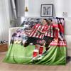 Sunderland AFC Full Twin Lion Crest Print Soft Flannel Throw Blanket Bright Red Warm Sofa Bed Cover For Football Fans