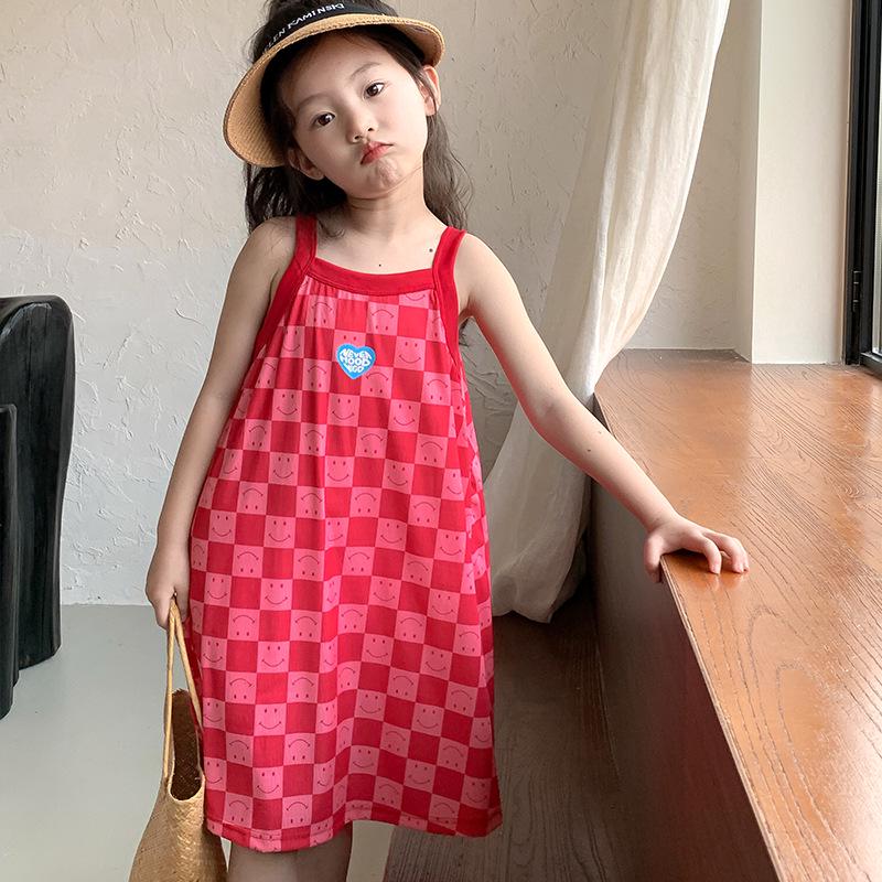 Girls' Cute Summer Sleeveless Nightgown Pajamas