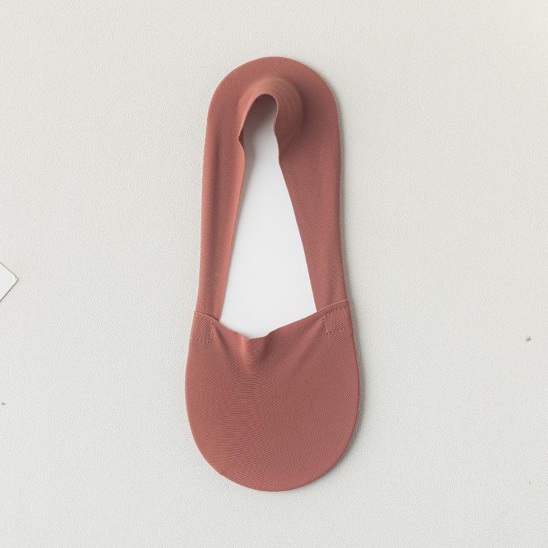 

Women s Summer Thin Solid Color Ice Silk Invisible Non Slip Non Slip Heel Socks 1 pair