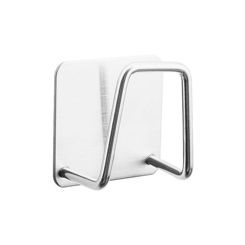 

Stainless Steel Rack & Holder for Cutting Board, Pot Cover, Sponge, Draining, Multifunctional Punch-Free Storage Shelf 1pc серебряный