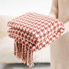 Modern Simple Throw Blanket Black And White Houndstooth Decor Sofa Blanket Homestay Hotel Bed Towel Bed Flag Soft Scarf Tassel