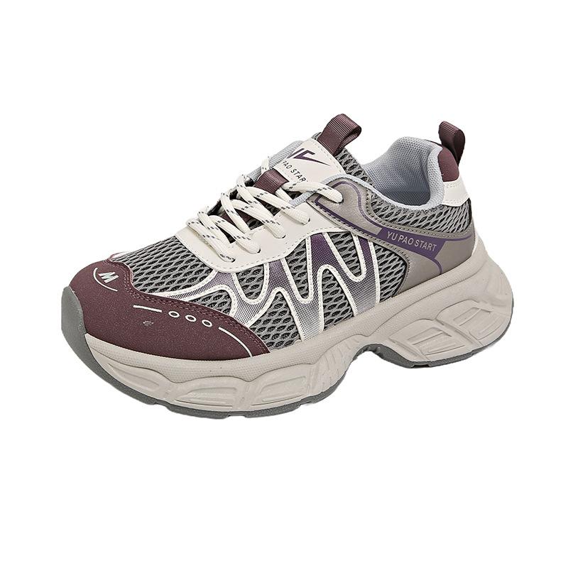 Ins Korean Version of the New Dad Shoes Girl 2025 Autumn Student Sports Running Shoes Casual Shoes Platform Heightening Shoes 319