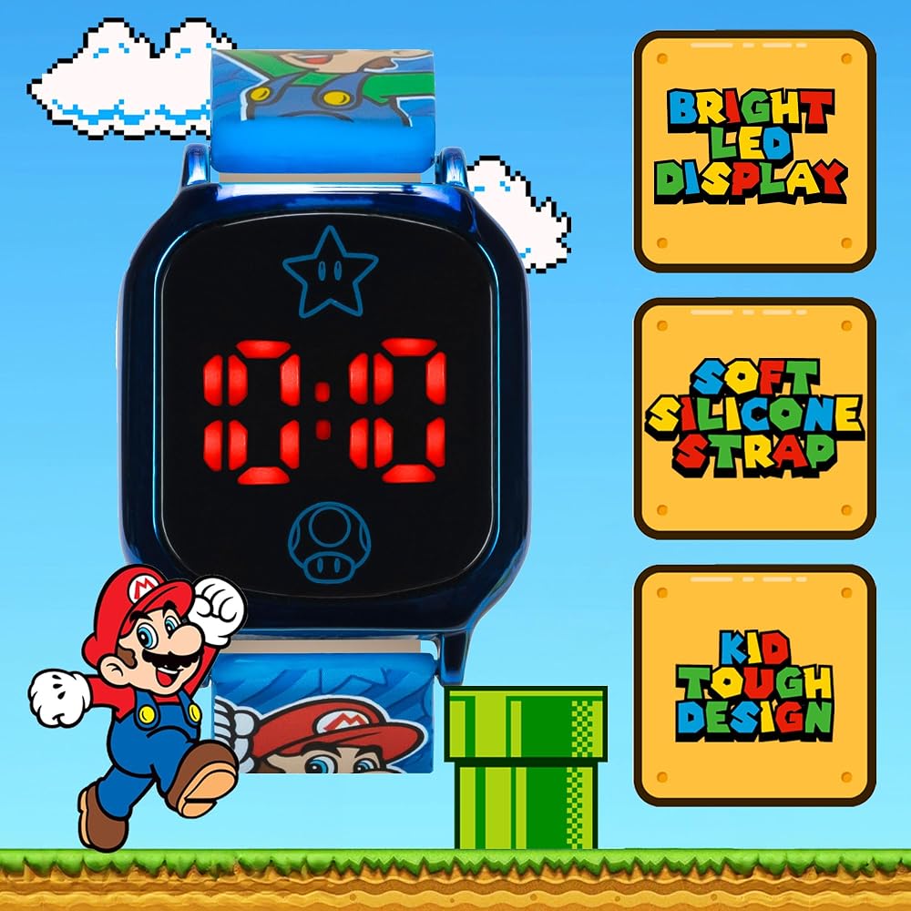 [Accutime Corp.] ACCUTIME Super Mario Digital Quartz Watch GSM4097AZ Blue