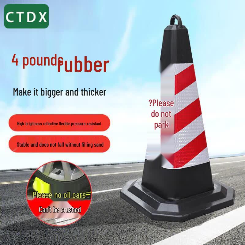 CTDX Reflective Rubber Square Traffic Cone