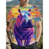 3D Printed Fashionable and Fun Animal Pattern T-shirts Hip Hop Casual Short Sleeved Men's T-shirts