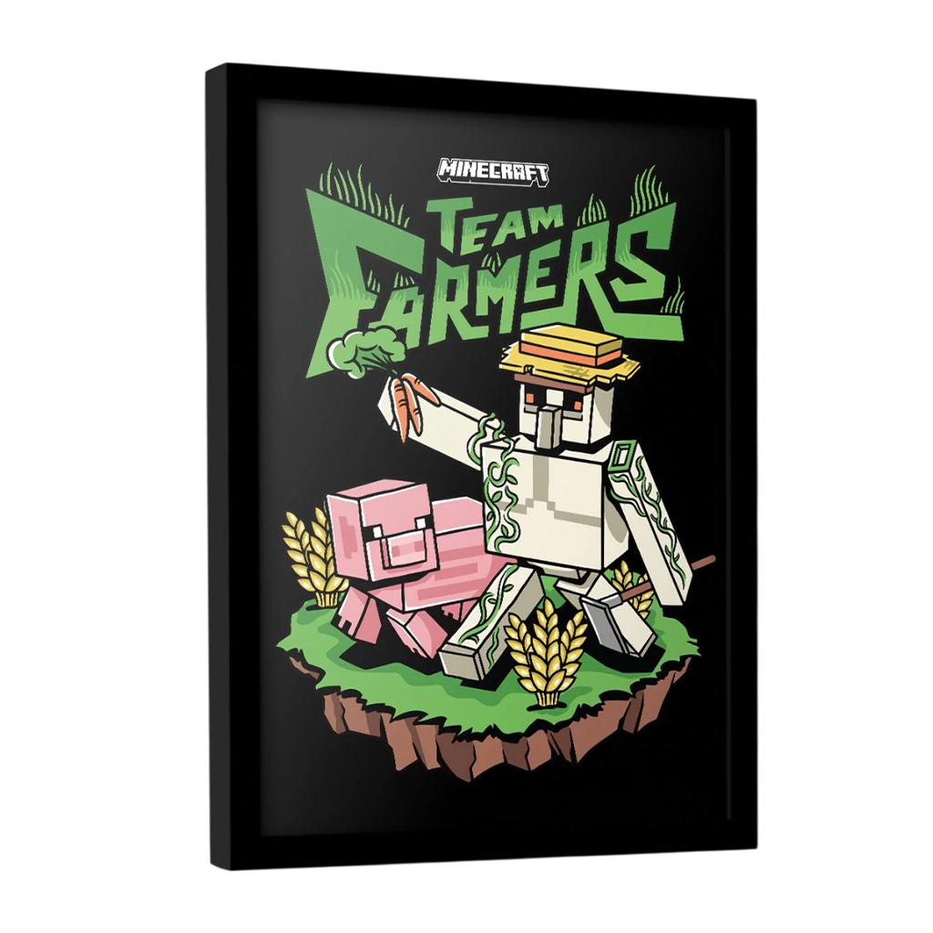 Minecraft Team Farmers Printed Framed Poster