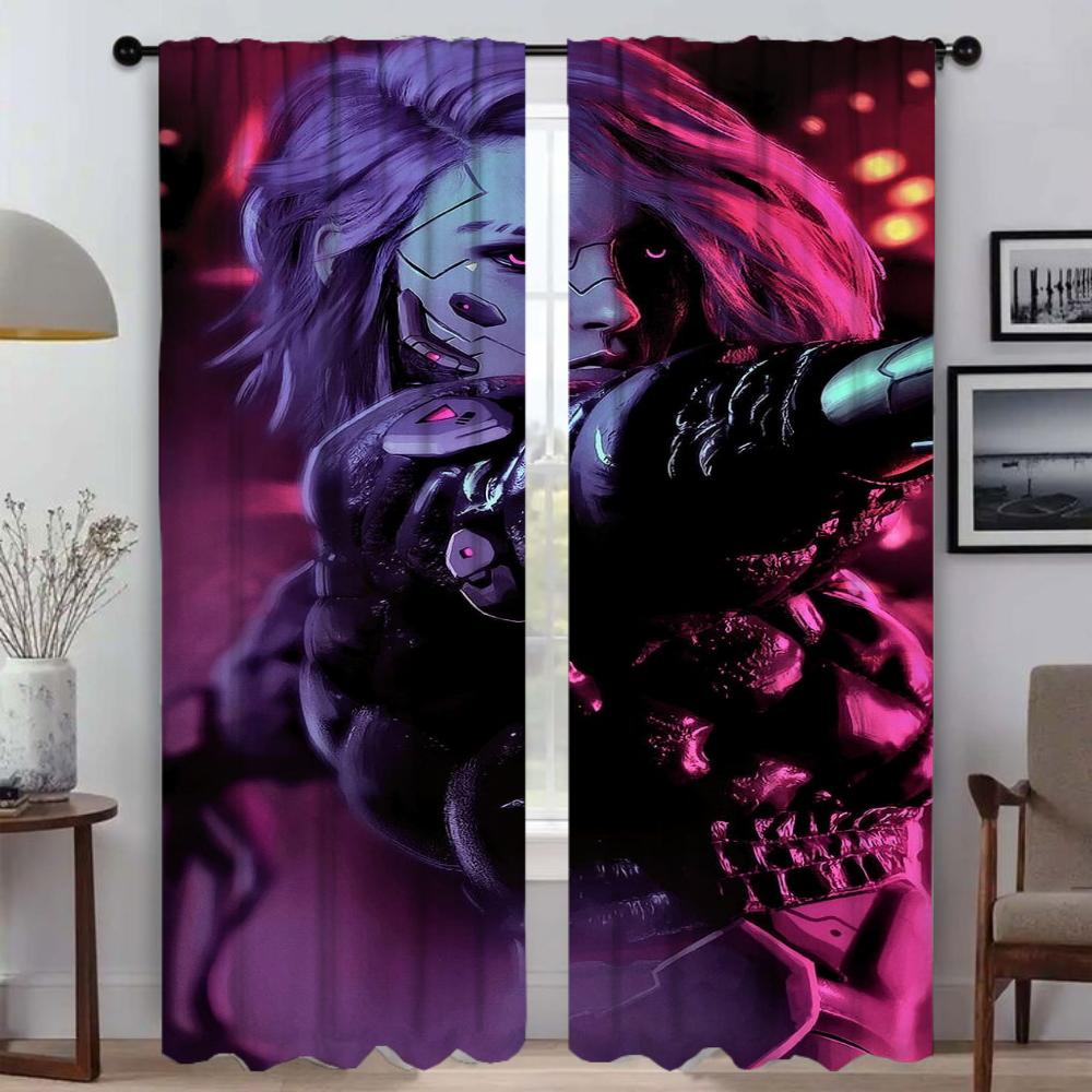 Cybernetic Robots Elegant Room Curtains for Living Room Window Curtain Shades Partition Tulle for Bedroom Home Interior Curtains
