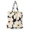Borsa a Tote Marimekko Eco Donna 44x43 cm Unikko Cotone 100 Blu Mezzanotte