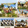 Cartoon Anime S-Shaun Fun the Sheep Photography Studio Backdrop Outdoor House Party Decor Photo Background Curtain Back Drop