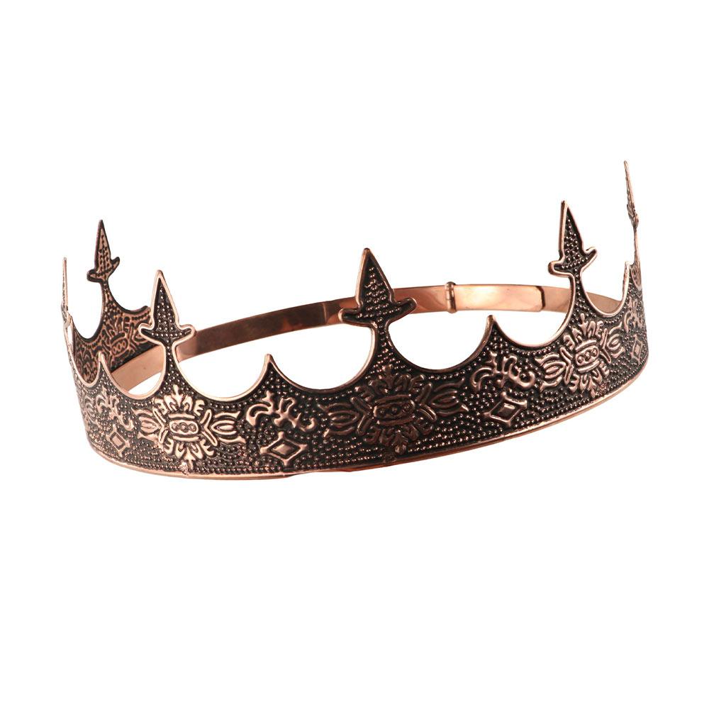 Western Prince Crowns Hair Hoop Round Tiaras Elegant King Crown  Hair Ornaments