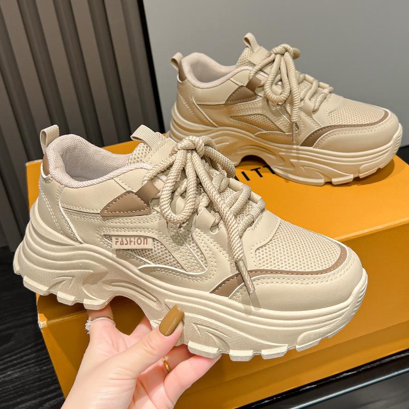 Hong Kong Style Shows Feet, Small Platform Dad Shoes, Spring and Autumn Fried Street Super Fire New Casual Sports Shoes