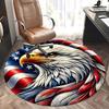 American Flag Eagle Chair Mat - Round Carpet for Home Decor, Office, Living Room, Bedroom, Gift Idea0222b