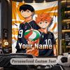 Personalized Wall Tapestry,Haikyuu Custom Printed Name, Fabric Wall Art For Indoor Room Backdrop