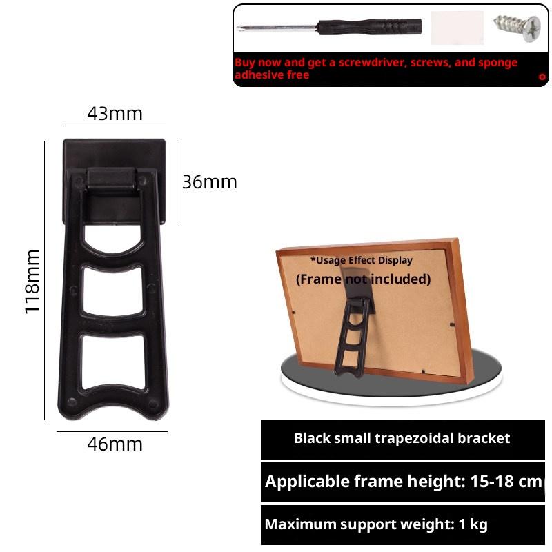 

10Pcs Po Frame Stand Adjustable Angle Adhesive Backing Po Display Stand Bracket Back Leg Foot For Po Pography A S чорний