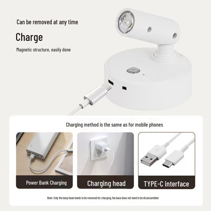 CE-Certified Multi-Angle Smart LED Night Light, Hill-Shaped Spotlight with 7 Colors, Magnetic Induction, Ambient Wall/Table Lamp