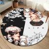 Tokyo Ghoul Runder Teppich Teppich für Wohnzimmer Schlafzimmer Sofa Spielzimmer Dekor Rutschfeste Bodenmatte