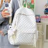 Dot Print Women's Backpack Student Schoolbag Large Capacity Backpack