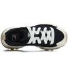 Fila Sofia Canvas Fishbone Shoes Thick Sole Wear-Resistant Height Increasing Low-Top Canvas Shoes Women Sneaker Black White F12W321304FBV