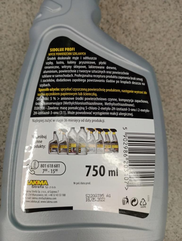 Glass, Mirror & Tile Cleaner Sidolux