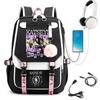 Music Girl Group Print Primary And Secondary School Students Campus Schoolbag Backpack 1219