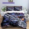 Set cu cuvertură și fețe de pernă cu model Space Opera Decorațiune pentru casă Cadou (1 * husă de pilotă + 2 * fețe de pernă, fără miez)