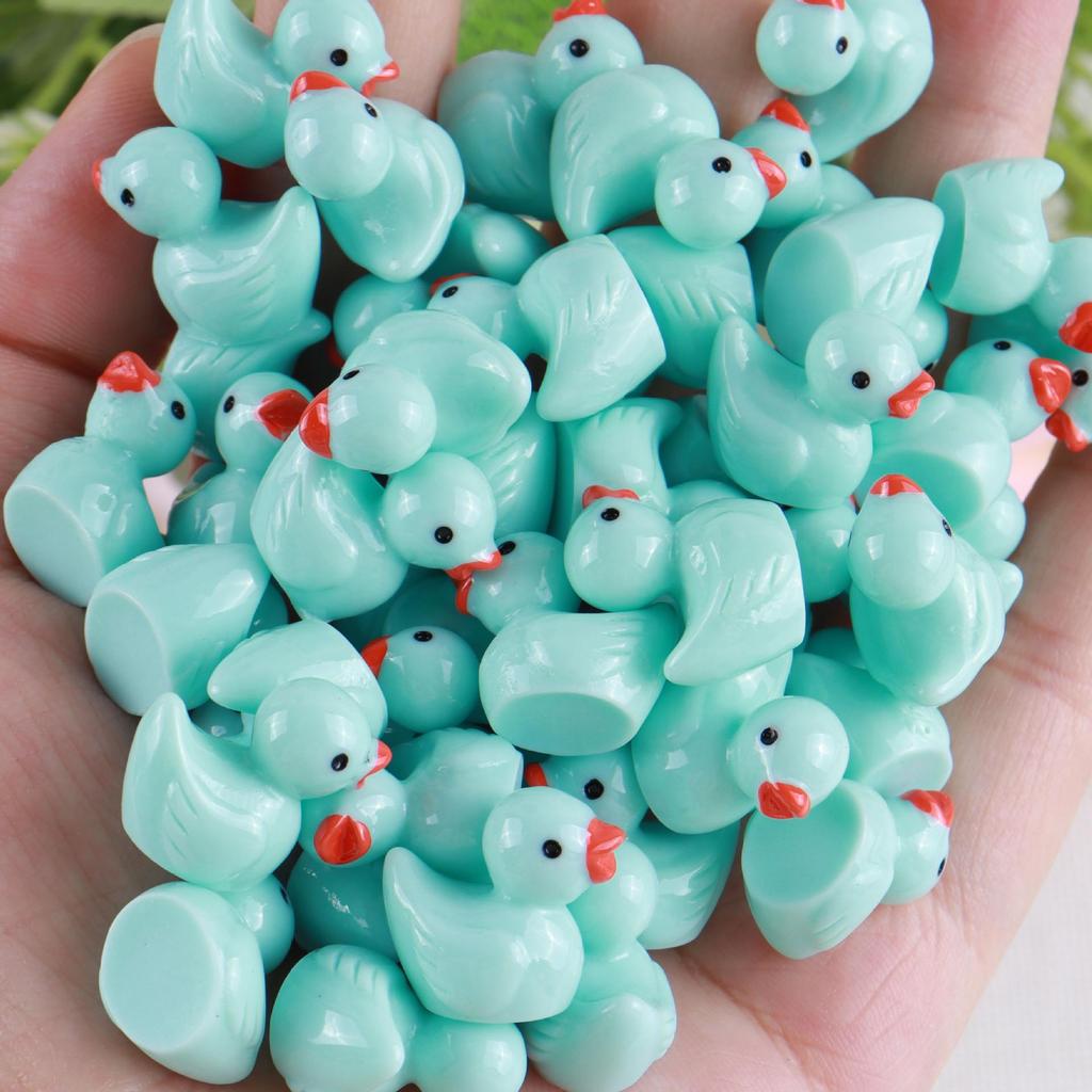 Colorful Duck Macaron DIY Resin Miniatures for Moss Landscaping