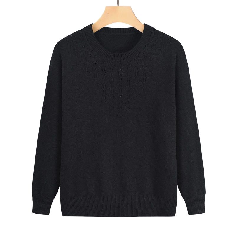 New Autumn Style Middle-aged Mother Wears Bottoming Pullover Elderly Grandma Sweater Top