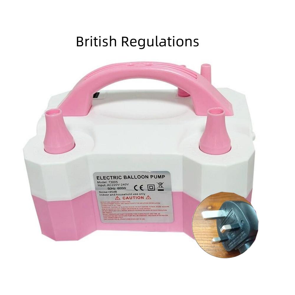 Elektrisk Ballongpump, Bärbar Dubbelmunstycke Elektrisk Luftballongpump Uppblåsare Fläktmaskin för Festdekorationer