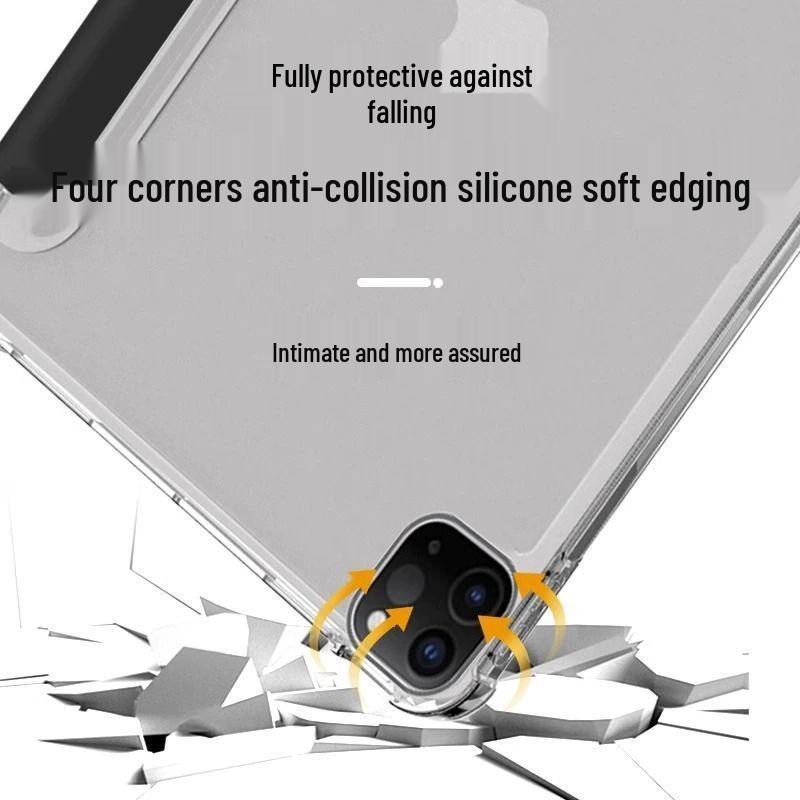 iPad Air102 Acrylic P1345 Curved Protective Case with Pen Holder