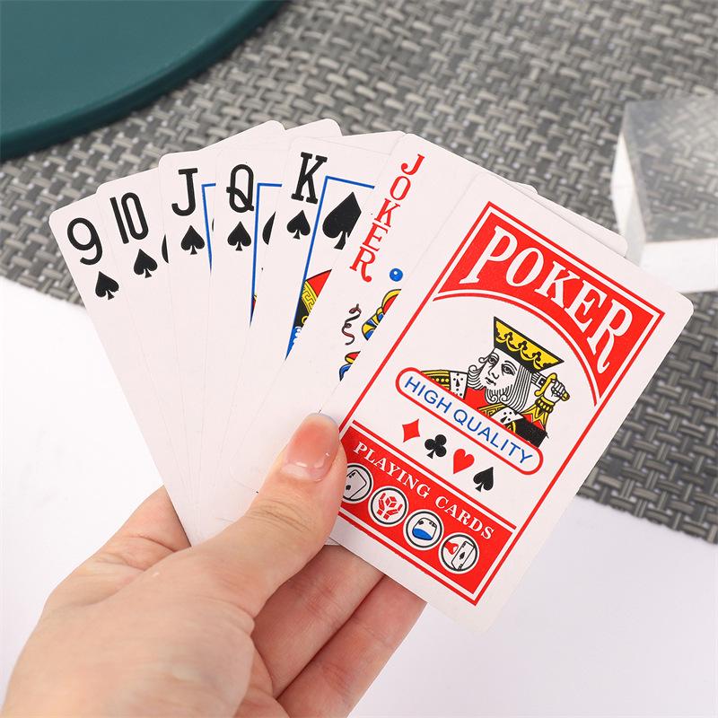 Durable Large Size Unbreakable Poker Playing Cards - Thickened and Hardened for Home Use