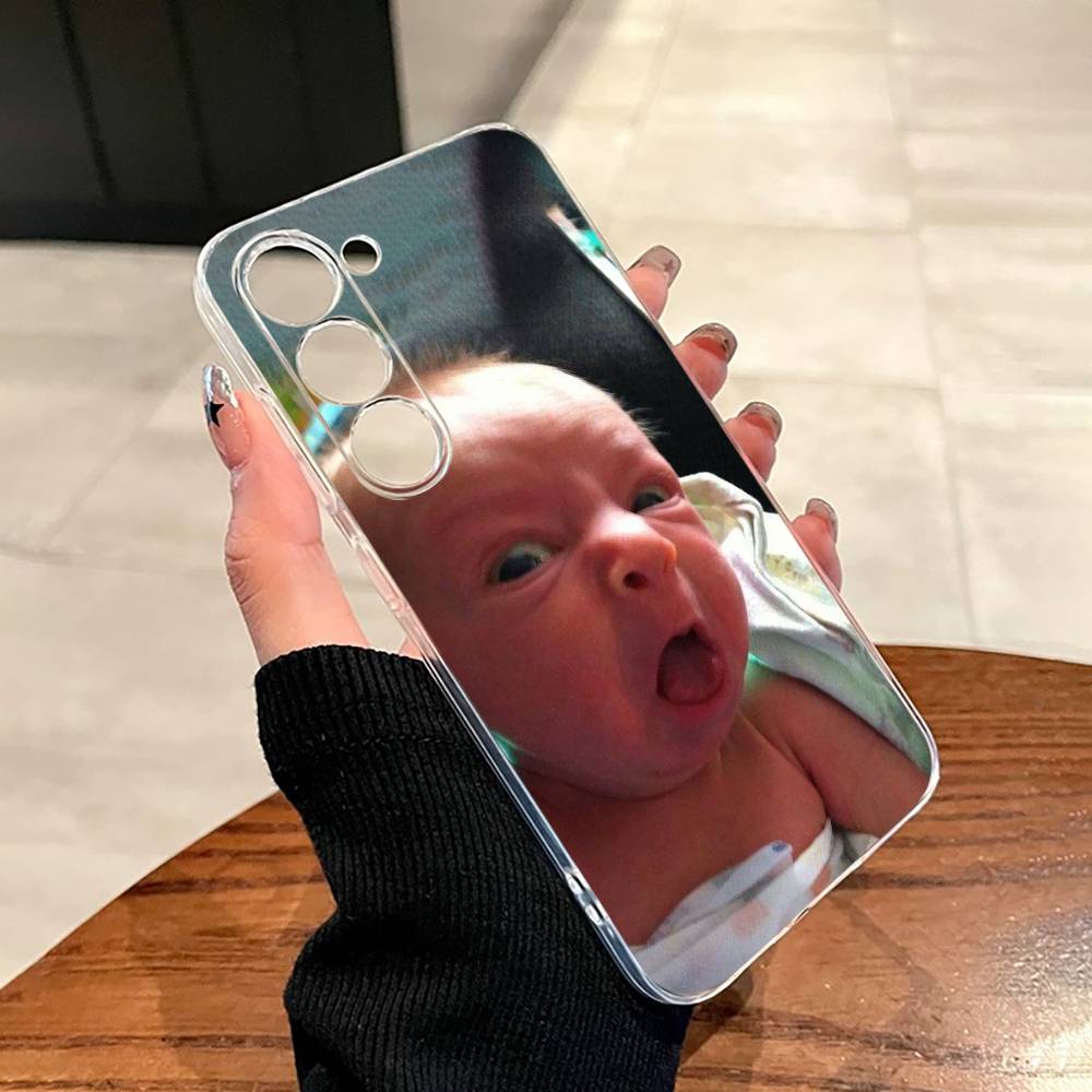 Random Ahh Baby Phone Case For SamsungA10,12,20,21S,30,31,40,50,51,52,70,71 Transparent Cover Samsung a714g