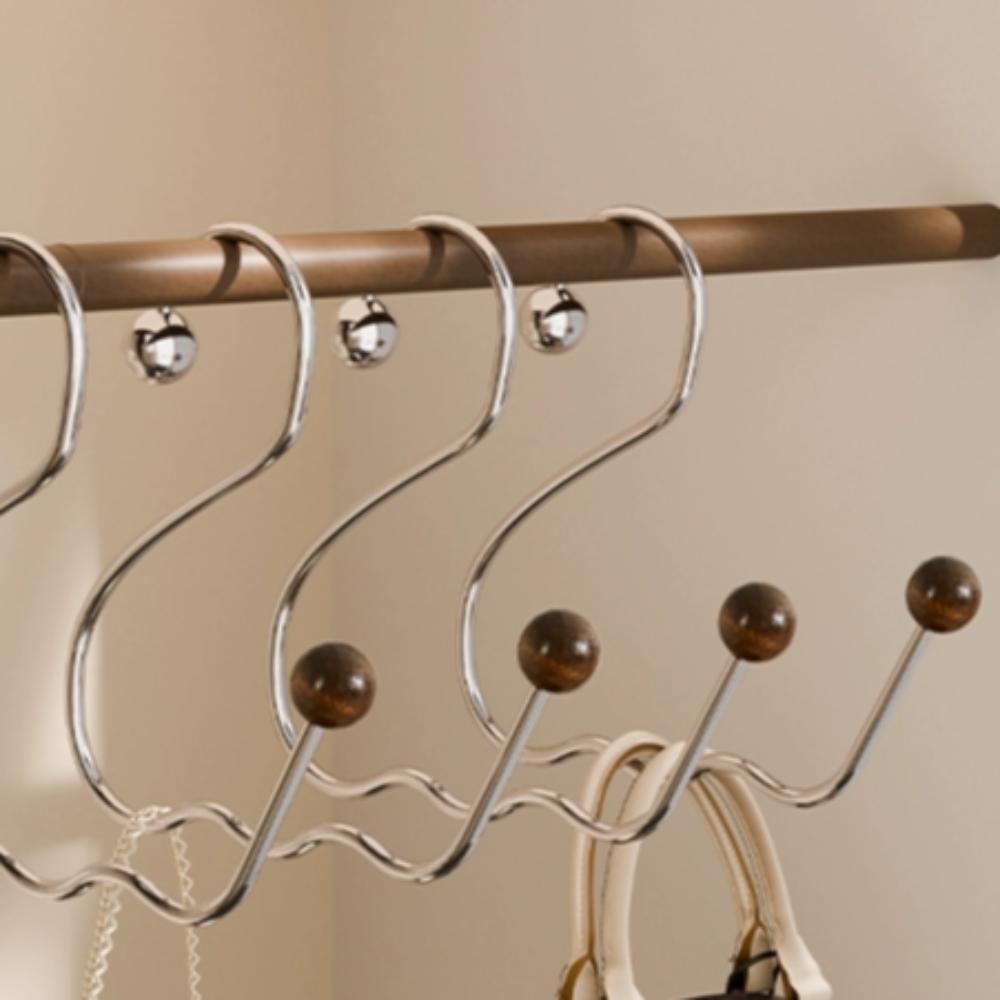2Pcs Closet Rod Hooks Circle Ring Hat Hanger Scarf Towel Tie Storage Holder  Dresser
