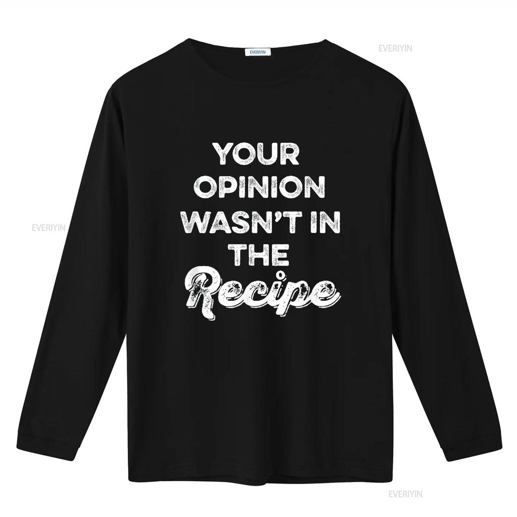 Lustiges Herren-Koch-T-Shirt Deine Meinung war nicht im Rezept Schwarz vintage Gewaschen Stilvoller Streetwear Bequem Leicht modisch