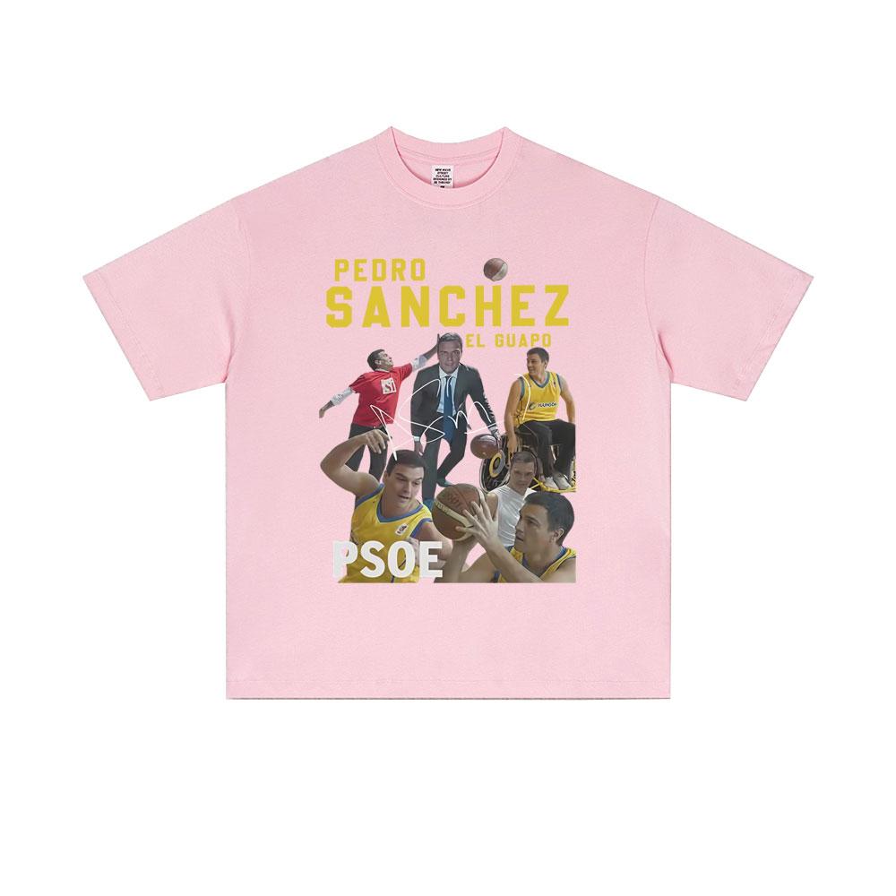 Pedro Sanchez Spain PSOE Funny Meme Tshirt Men Women Casual Vintage Cotton T Shirt Male Fashion Oversized Short Sleeve Tshirts