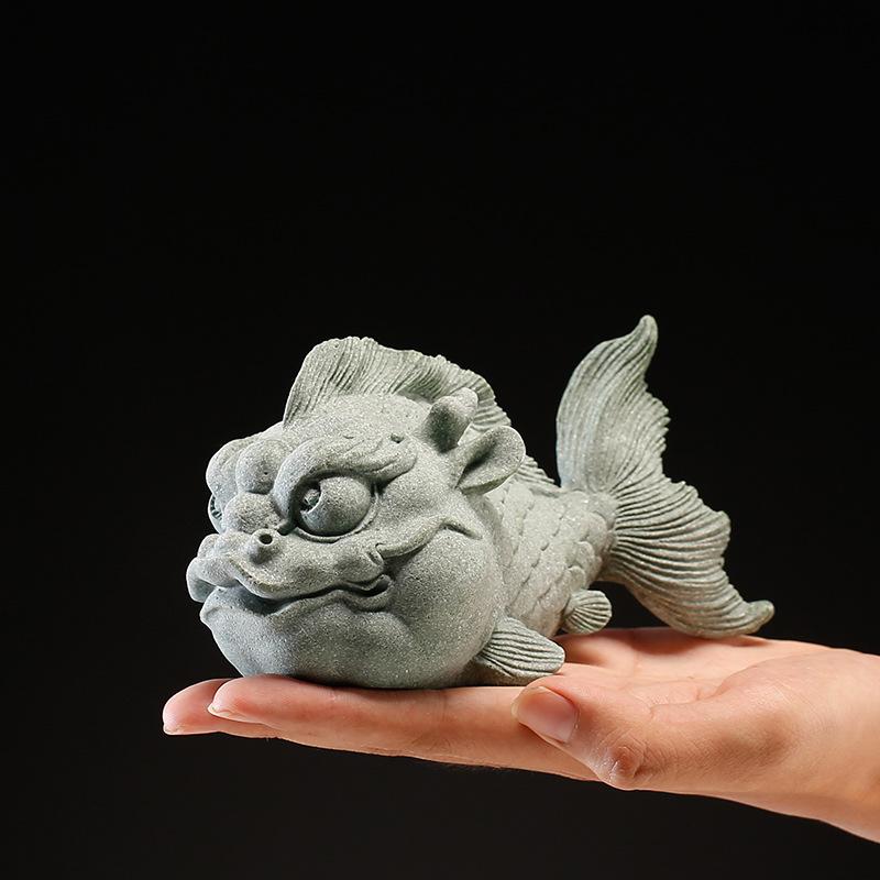 Creative Fish Dragon Animal Tea Pet Tea Play Decoration Fish Tank Landscaping Office Desktop Decoration Housewarming Gift