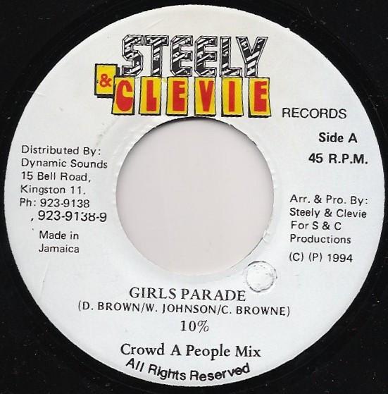 

7inch Record 10 Girls Parade NONE Steely Clevie 1994 Jamaica Reggae Ska Dub Used