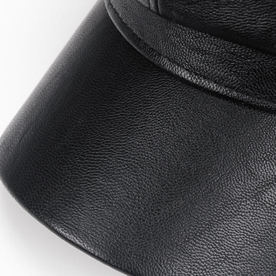 Beret Cap Faux Leather Adjustable Octagon Faux Leather Hats for Party