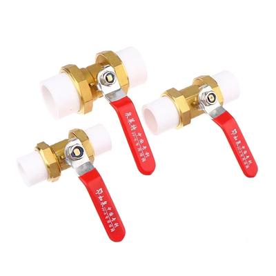 Messing PPR Fittings Heißschmelz-Kugelhahn 2-Wege Durchgangsventil Wasserabsperr-Durchflussregler Schalterverbinder