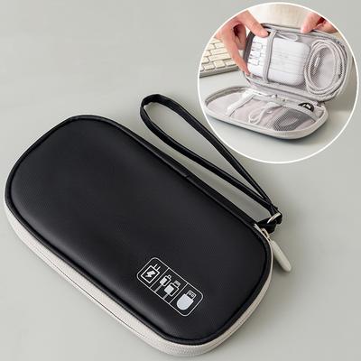 Cestovní organizér na gadgety Taška na digitální kabely Přenosné pouzdro na uložení elektronického příslušenství Pouzdro na USB kabel, telefon, pevný disk, flash disk