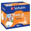 DVD-R Imprimable 16X Verbatim - Pack De 10 - Boitier Crystal - 4.7 Go - 120 Minutes