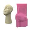 Succulent Planter Mold Crafting Mould Flexible Vase Molds Human Face Shape Flowerpot Mold Suitable for Making Planter