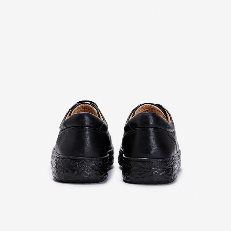Young Age ESquire Young Age Men S goatSkin Bumpy SneakerS Black
