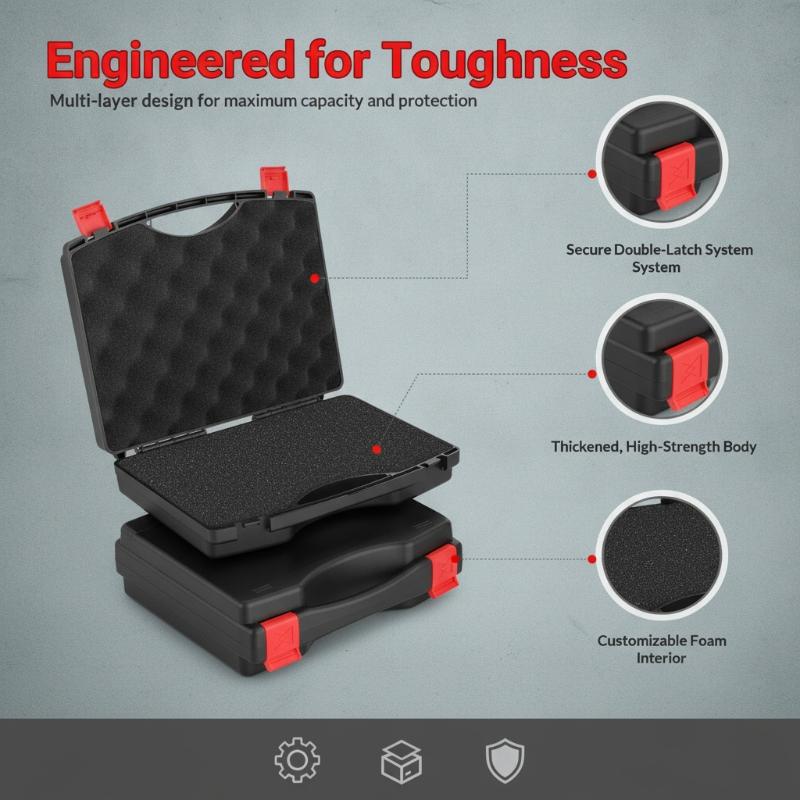 1Pcs Lightweight Plastic Storage Case Portable Multifunction Hardware Tool Box For Instruments Outdoor & Indoor Use