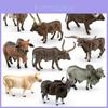 Realistisches PVC-Modell eines Texas Longhorn-Bullen und einer Ankole-Watusi-Kuh für Sammler und Dekoration