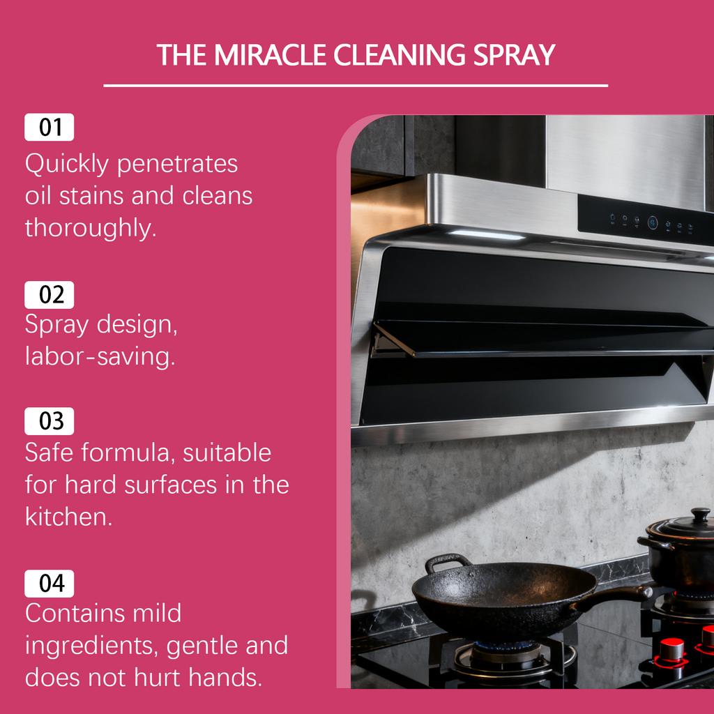 Kitchen Foam Cleaning Set, Oil Stain Cleaner, Portable Grease Remover For Household Kitchens, Stove Cleaner,355ml